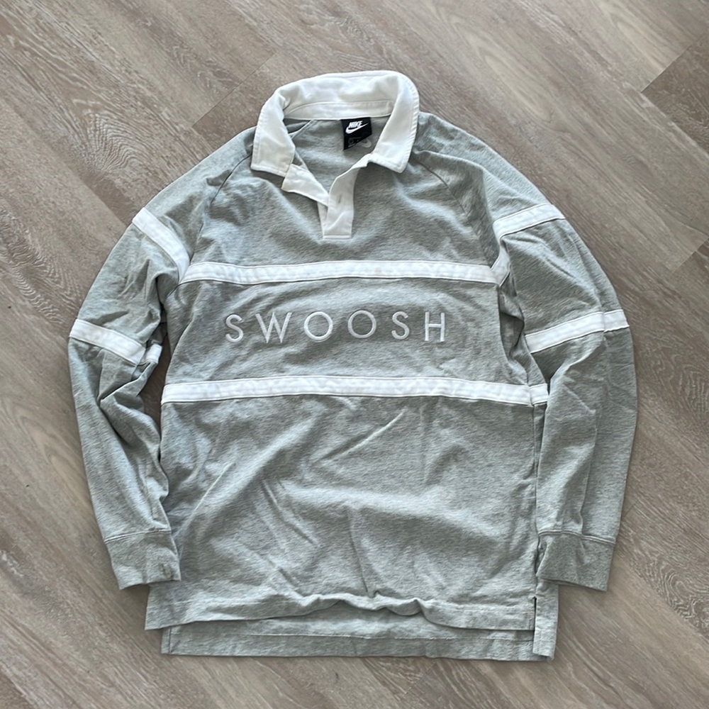 Nike rugby swoosh sweater size large